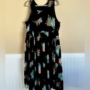 Torrid, midi dress with floral pattern, size 26